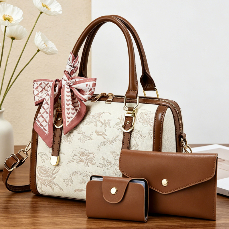 Luxury Bags In - Light luxury embroidered women's handbag, 3-piece