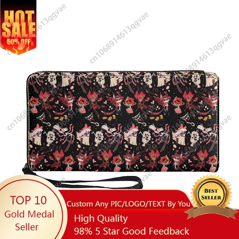 Wristlet Wallet Zipper - Hot Comics Fashion Hotel Hazbin Custom