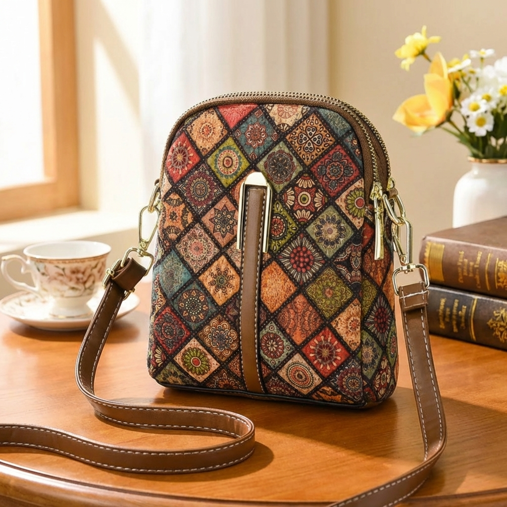 Luxury Bags Storage - Fashion Bohemian Style Printed Phone Bag