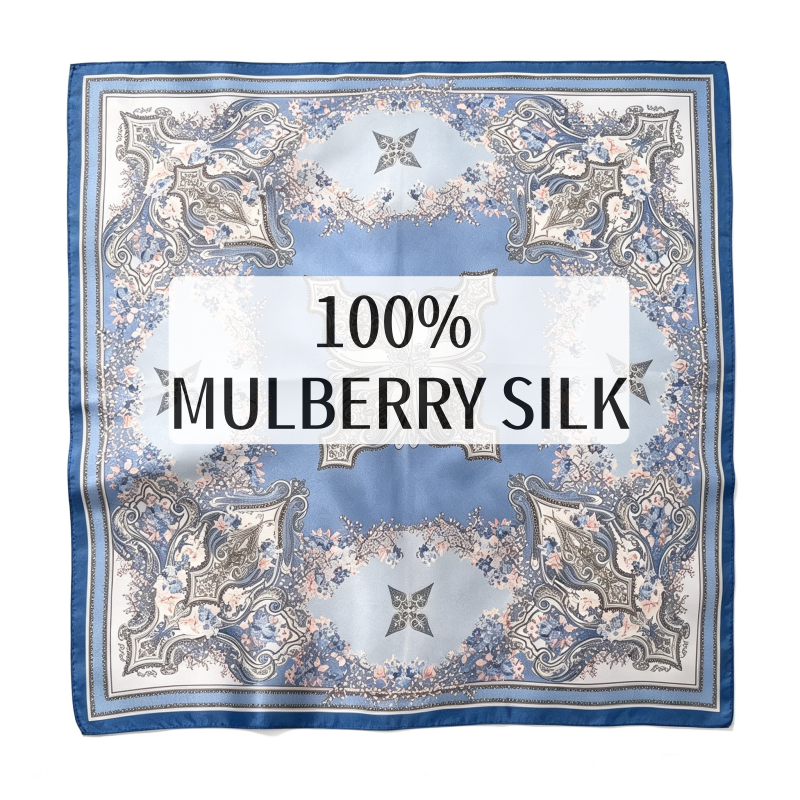 Luxury Bags Online - Baroque Floral 100% Mulberry Silk Square