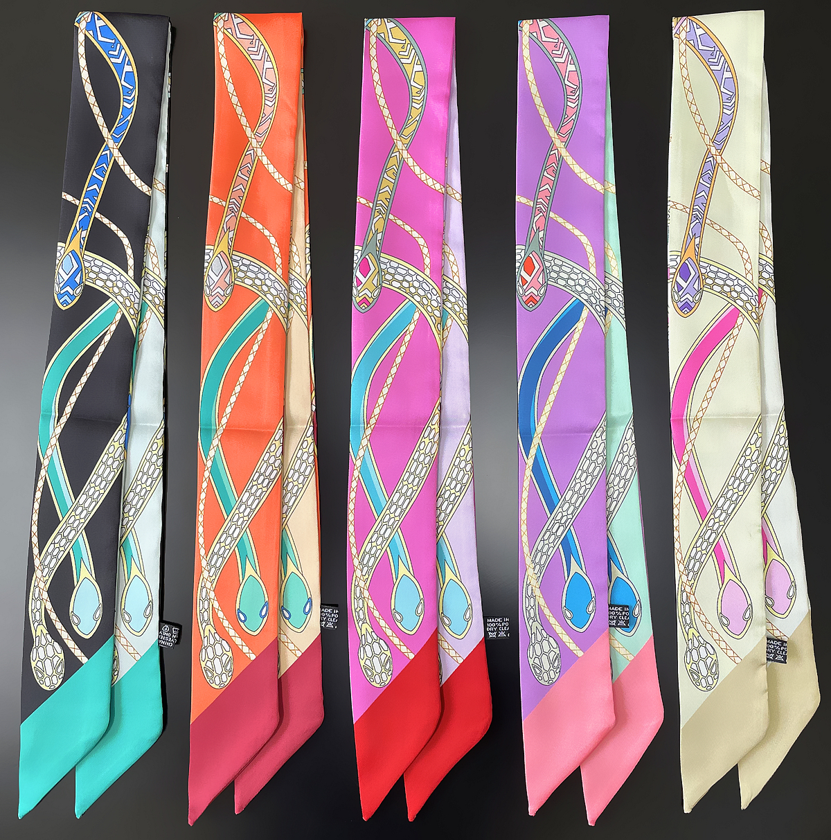 Luxury Bags Women Brands - New Brand Design Colored Snake Twill
