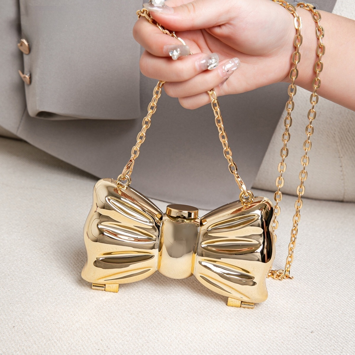 Luxury Bags Online - Luxury Fashion Metal Mini Handbag with