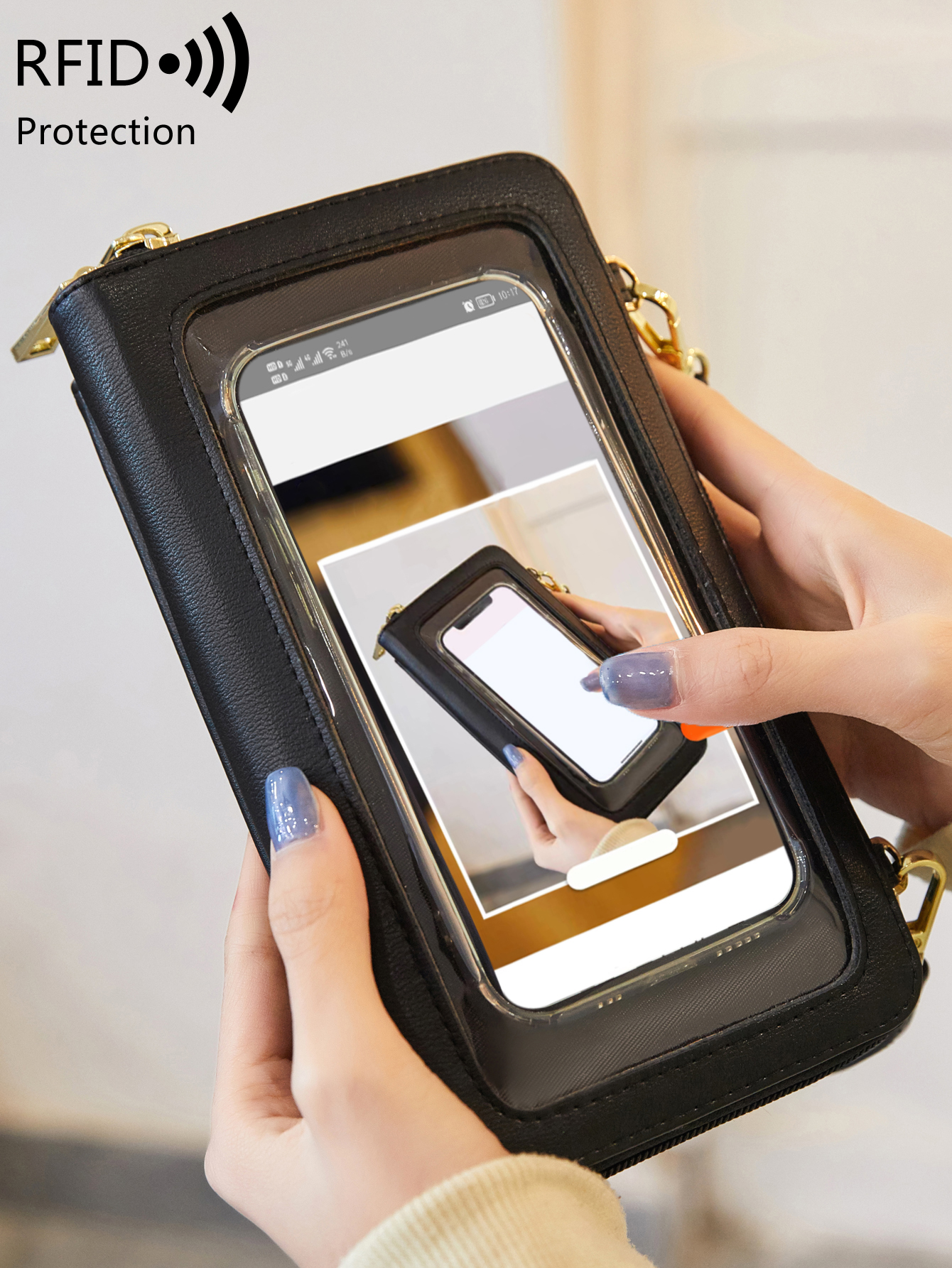 Women's Fashion Touchscreen Mo - Wristlet Wallet Zipper incelemesi ve fiyatı
