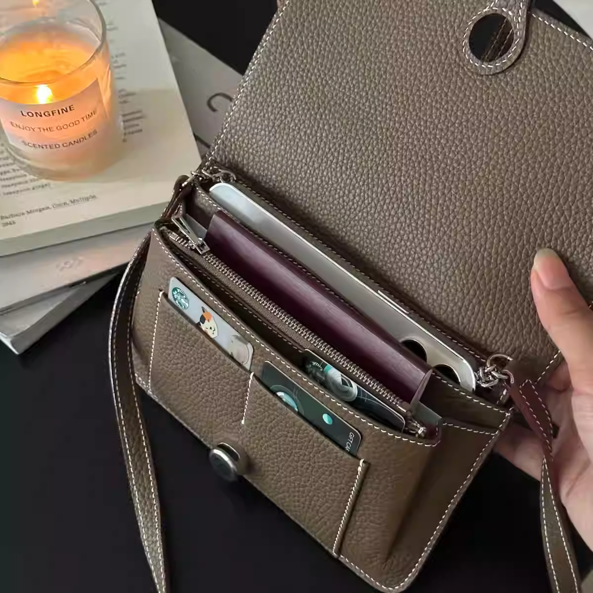 New PU Crossbody Mobile Phone  - Wristlet Wallet Zipper incelemesi ve fiyatı