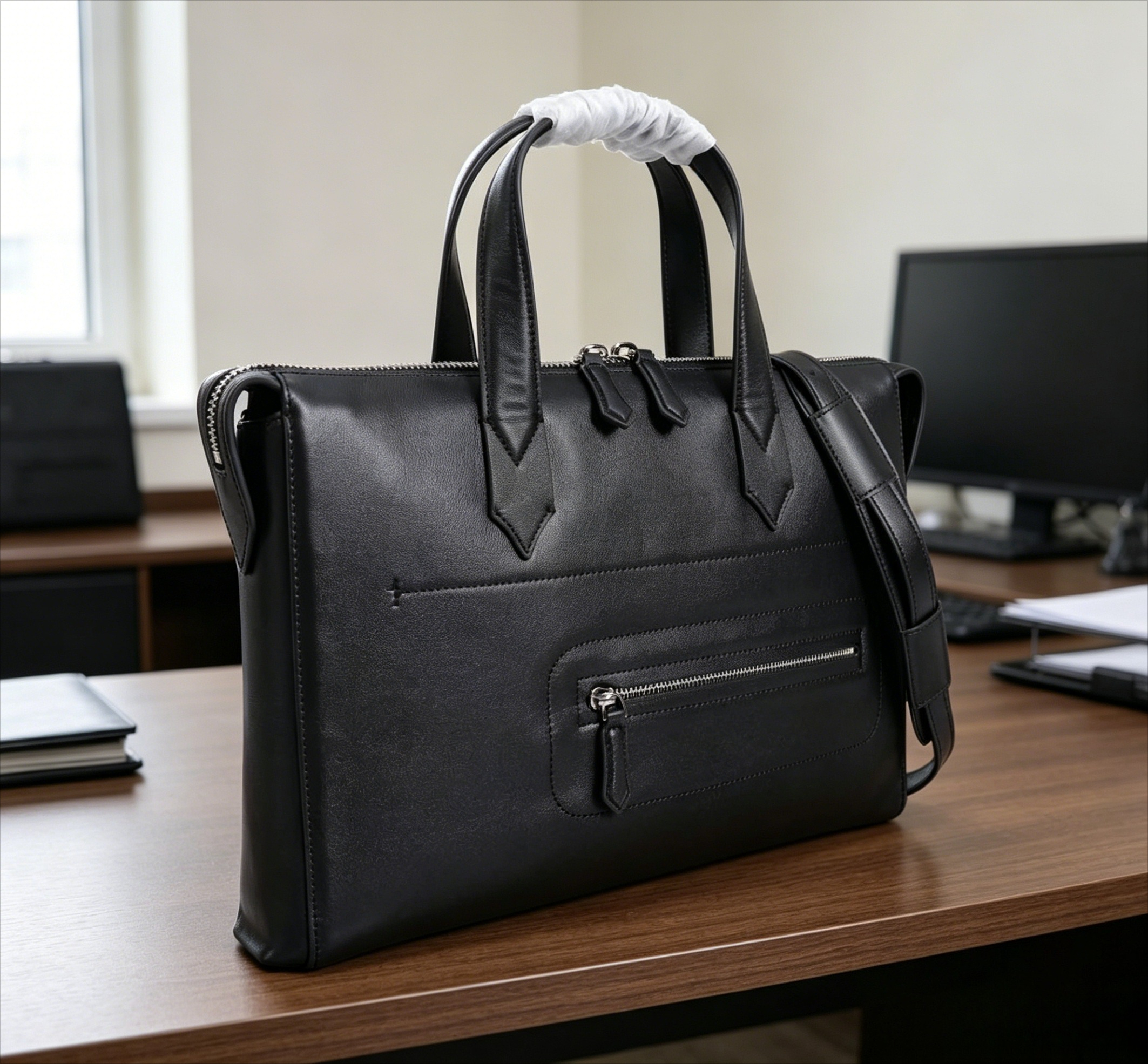 Classic Black Soft Leather Sli - Briefcase Leather Slim incelemesi ve fiyatı