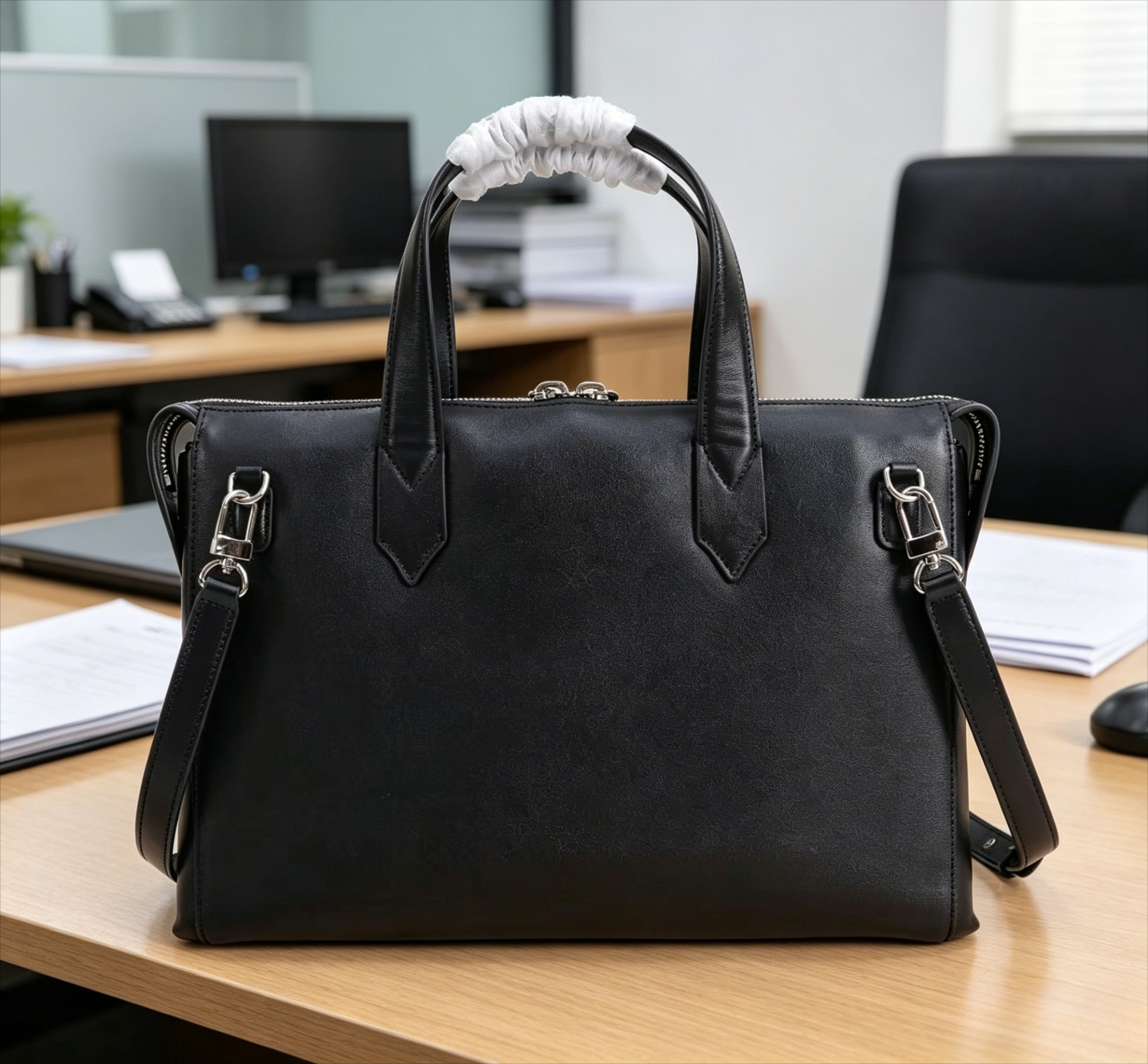 Classic Black Soft Leather Sli - Briefcase Leather Slim incelemesi ve fiyatı