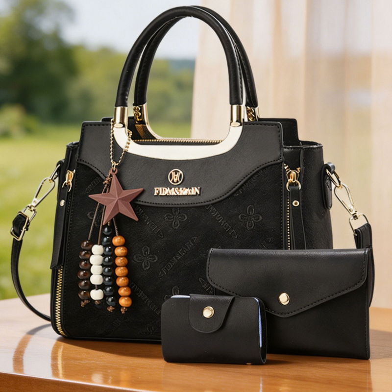 Stylish women's handbag, solid - Luxury Bags In incelemesi ve fiyatı