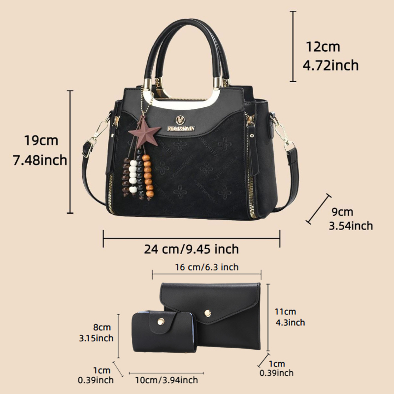 Stylish women's handbag, solid - Luxury Bags In incelemesi ve fiyatı