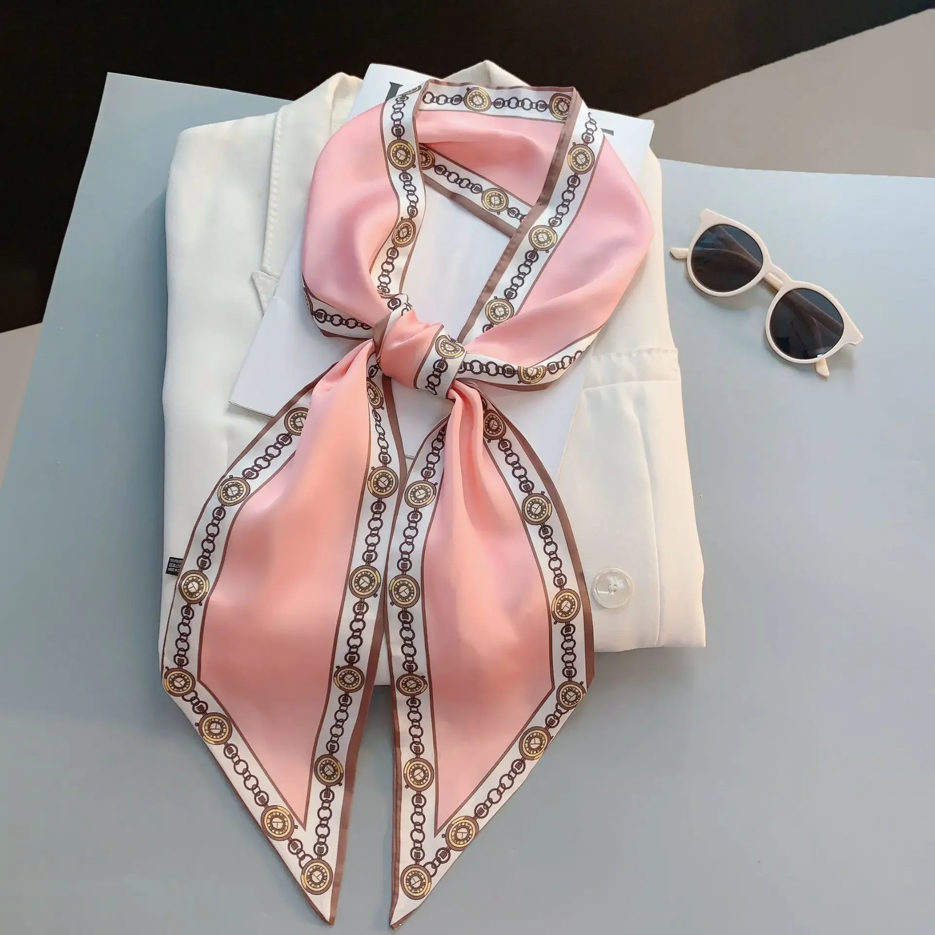 Design Print Skinny Scarf Plai - Luxury Bags Online incelemesi ve fiyatı