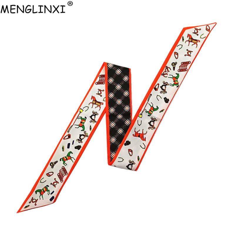 Horse Plaid Skinny Scarf Women - Luxury Bags Online incelemesi ve fiyatı