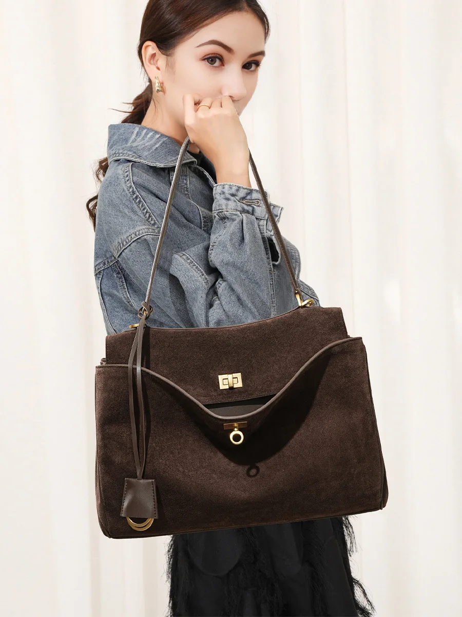 Autumn Winter Women's Suede ge - Luxury Bags Storage incelemesi ve fiyatı