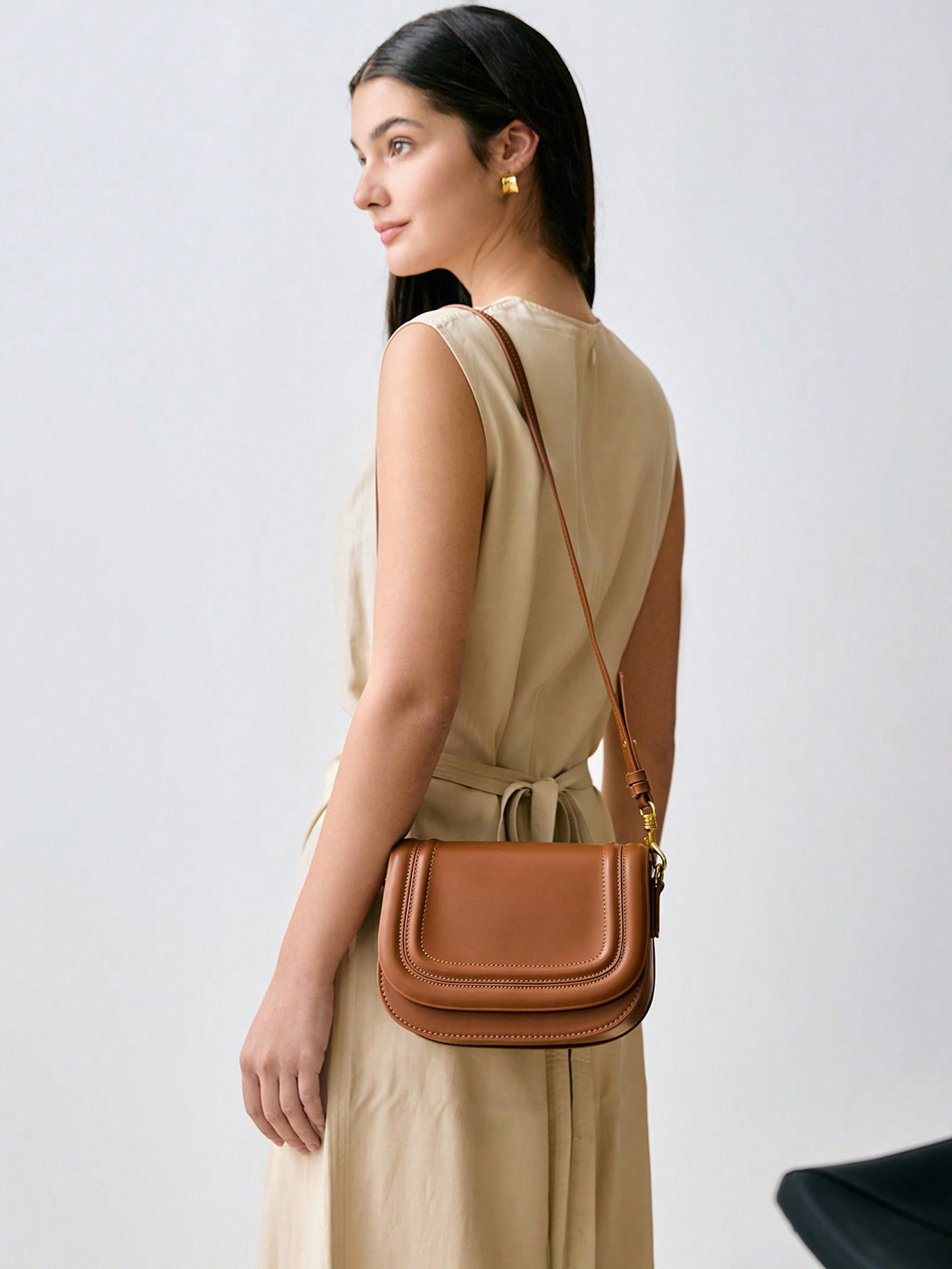 Minimalist Stitched Saddle Cro - Luxury Bags Vegan incelemesi ve fiyatı