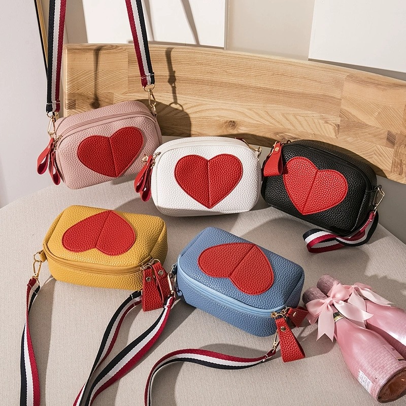 Lychee Pattern Heart-Shaped Cr - Wristlet Wallet Zipper incelemesi ve fiyatı