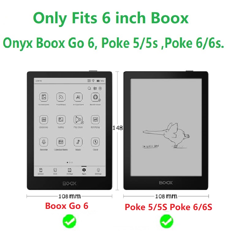 Case for Onyx Boox Go 6 Poke 5 - Briefcase Leather Slim incelemesi ve fiyatı