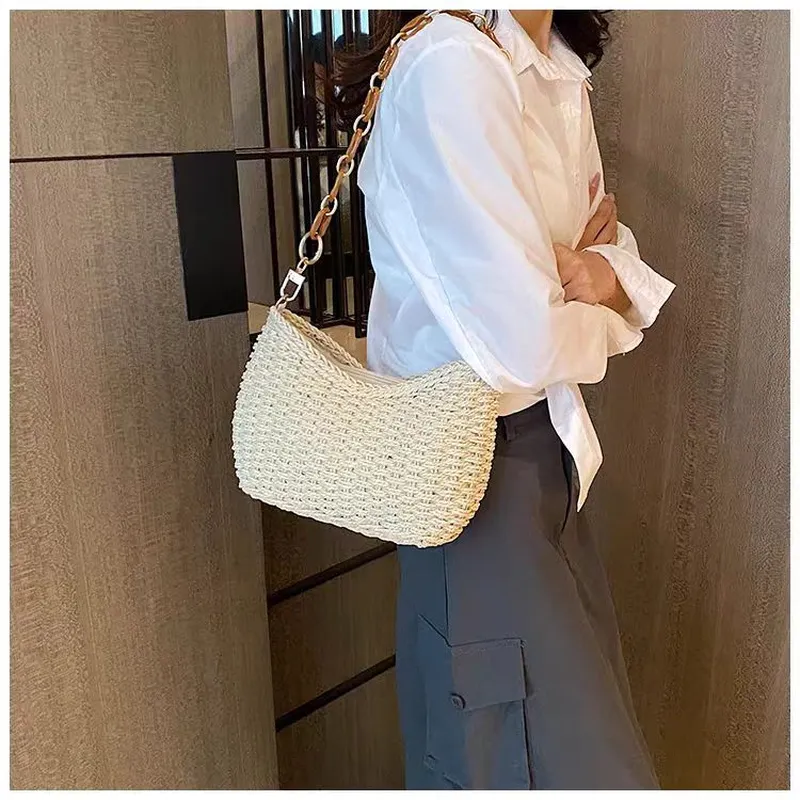 Straw Woven Shoulder Bag for W - Luxury Bags & Leather Repair Of Atlanta Photos incelemesi ve fiyatı