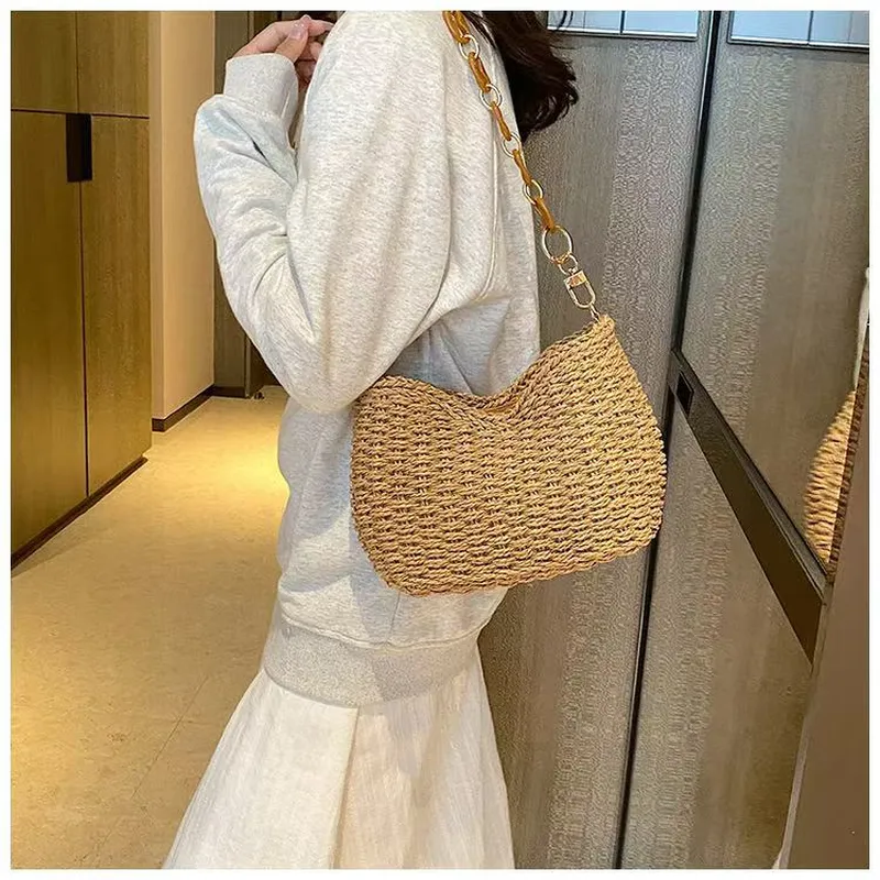 Straw Woven Shoulder Bag for W - Luxury Bags & Leather Repair Of Atlanta Photos incelemesi ve fiyatı