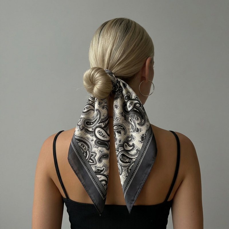 Luxury Satin Square Scarf Pais - Luxury Bags Online incelemesi ve fiyatı