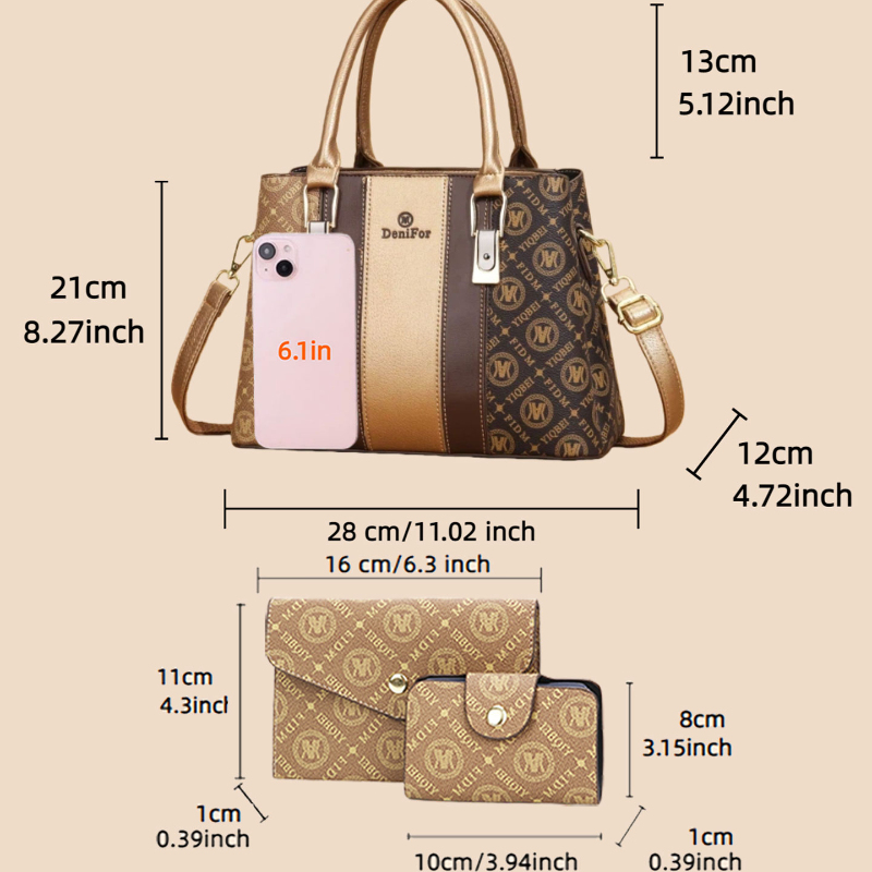 3-piece set of women's handbag - Luxury Bags In incelemesi ve fiyatı