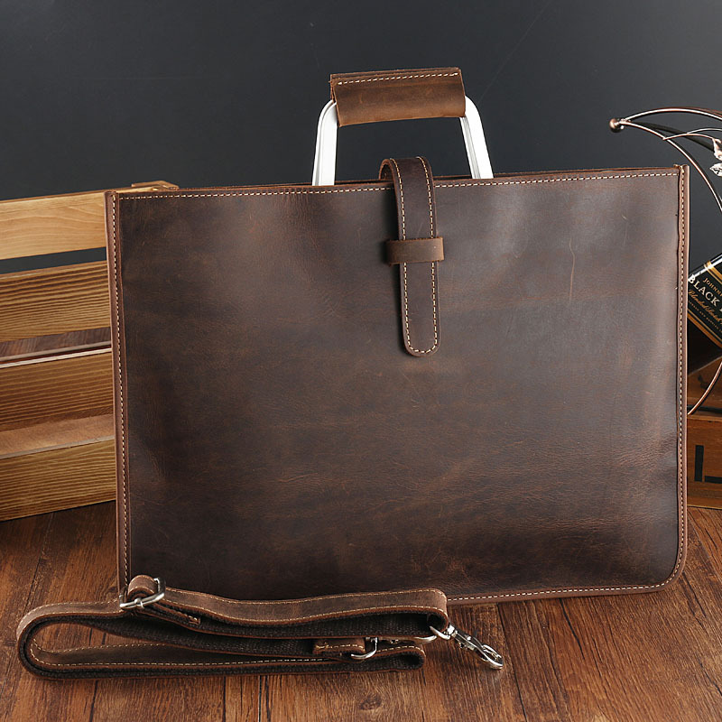 Men's Top Grain Crazy Horse Le - Briefcase Leather Slim incelemesi ve fiyatı