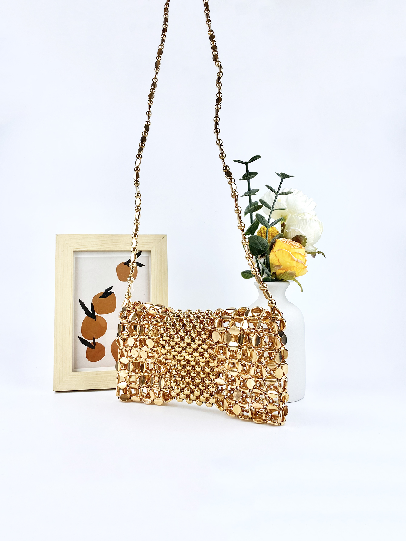 New niche design gold woven ch - Wristlet Wallet Zipper incelemesi ve fiyatı