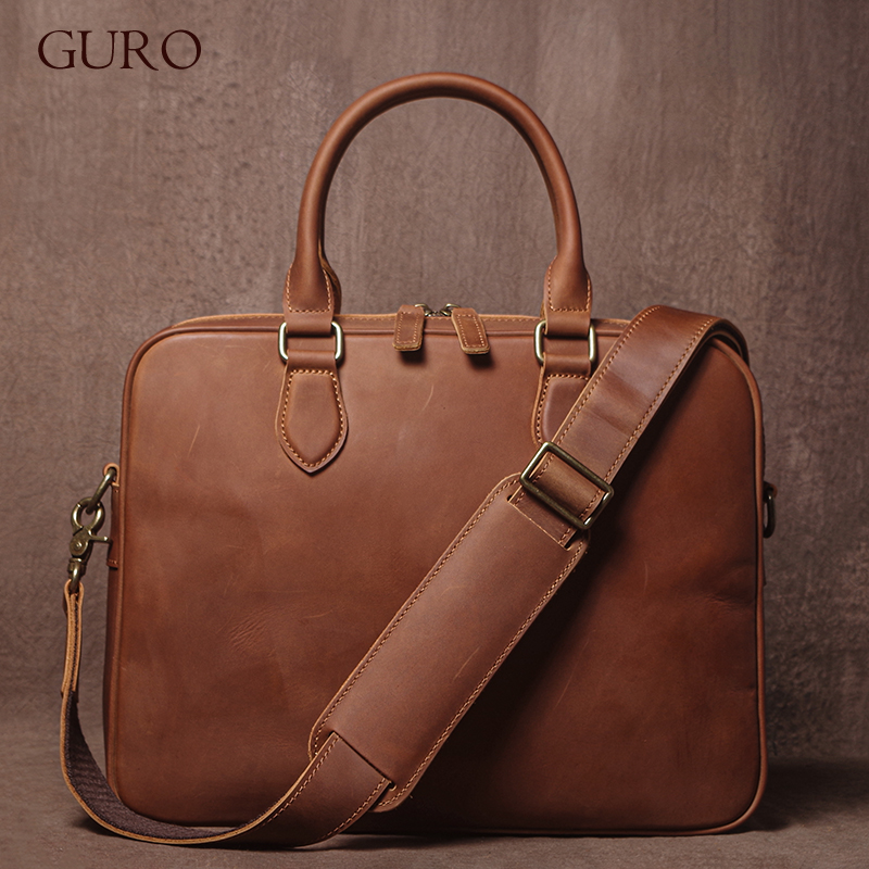 GURO Men Crazy Horse Cowhide B - Luxury Bags Laptop incelemesi ve fiyatı