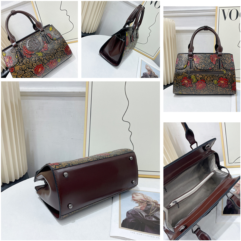 Vintage Floral Embossed Tote B - Luxury Bags Vegan incelemesi ve fiyatı